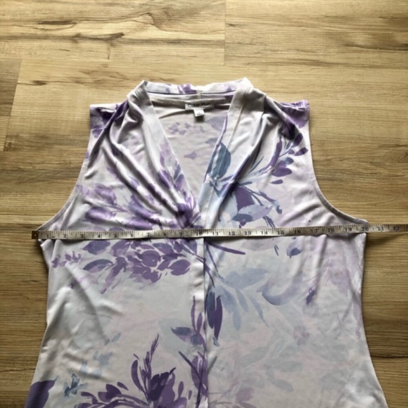 MASSIVE $10 SALE Calvin Klein Purple Wrap Blouse with Mandarin Collar - Picture 2 of 9